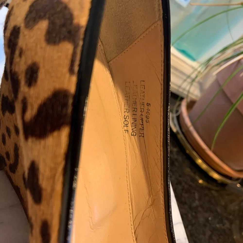 J. Crew Leopard Print Tan and Brown Wedge Pumps